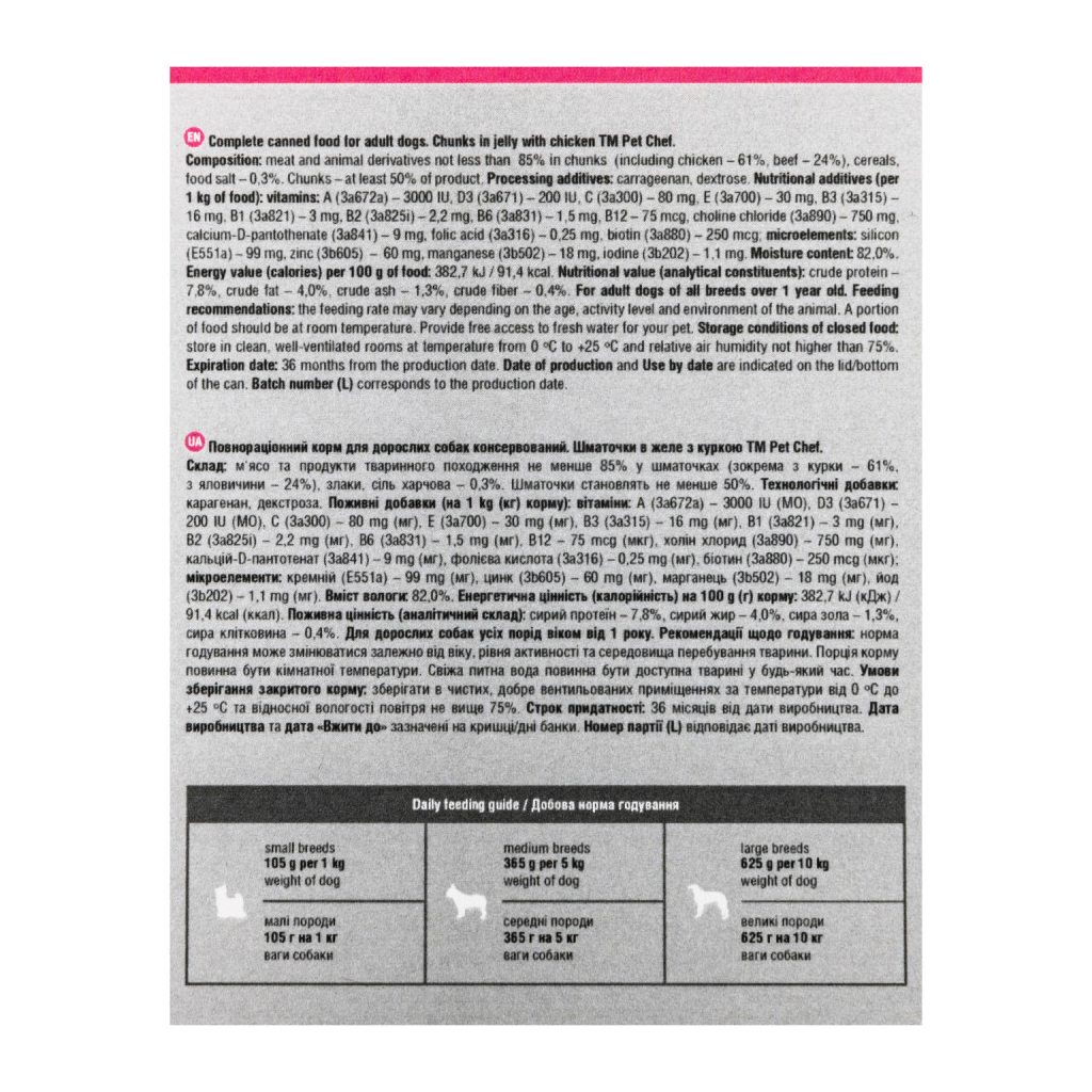 Вологий корм для собак Pet Chef З куркою 415 г (4820255193663) - зображення 8
