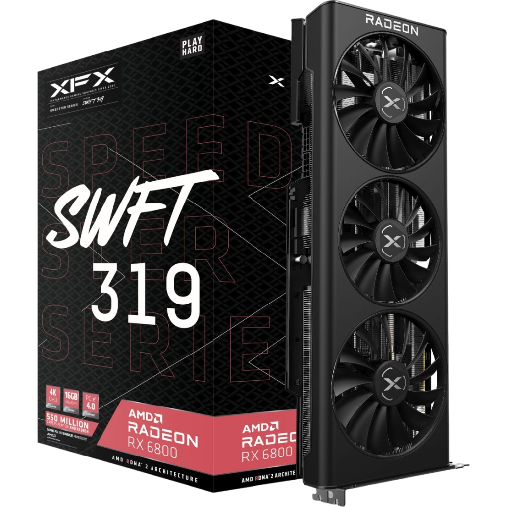 Відеокарта XFX Radeon RX 6800 16Gb Speedster SWFT 319 (RX-68XLAQFD9) - зображення 6