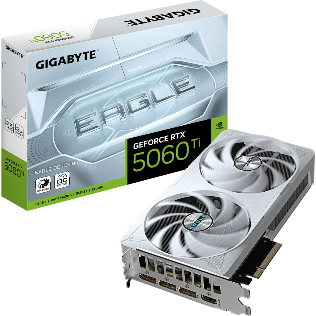Відеокарта GIGABYTE GeForce RTX5060Ti 8Gb EAGLE OC ICE (GV-N506TEAGLEOC ICE-8GD) - зображення 7