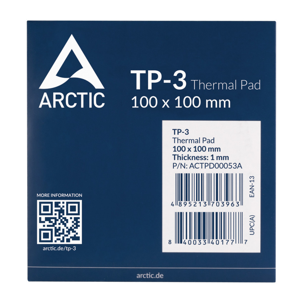 Термопрокладка Arctic TP-3 , 100*100mm*1,0mm (ACTPD00053A) - изображение 2
