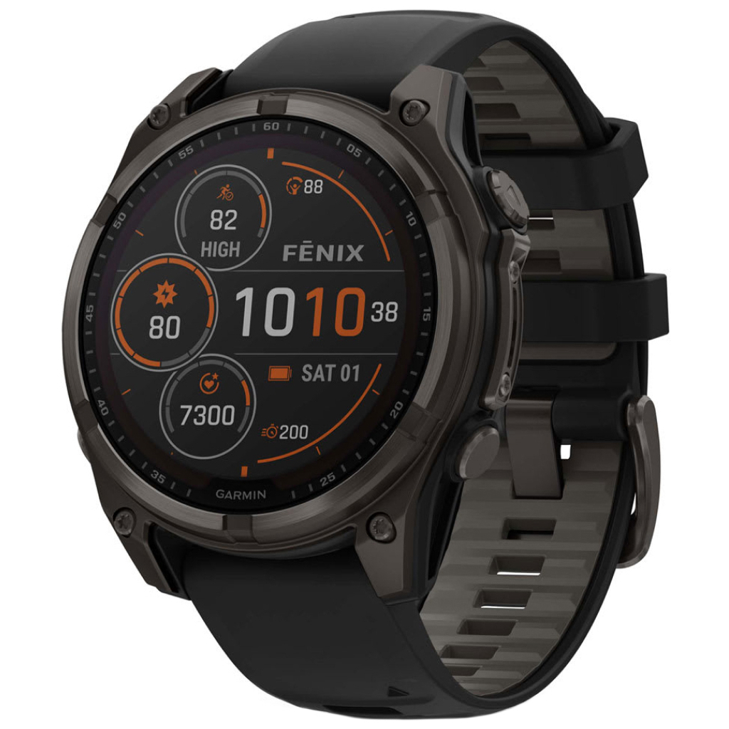Смарт-годинник Garmin fenix 8 47mm,Saph Solar,CrbnGry Ti/Blk,Blk/PblGryBnd (010-02906-11) - зображення 1