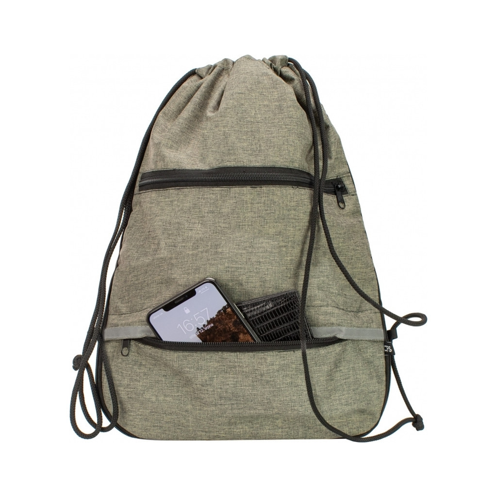 Сумка для взуття Cool For School з 2 блискавками з розширенням унісекс Коричнева (CF85759-07) - изображение 2