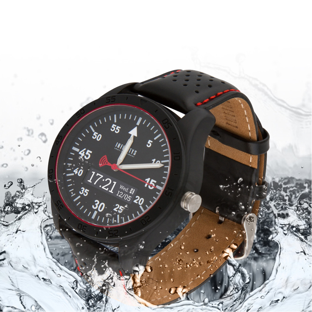 Смарт-годинник Atrix INFINITYS X20 45mm Swiss Sport Chrono Black-leather Смарт-го (swwpaii2sscbl) - зображення 3