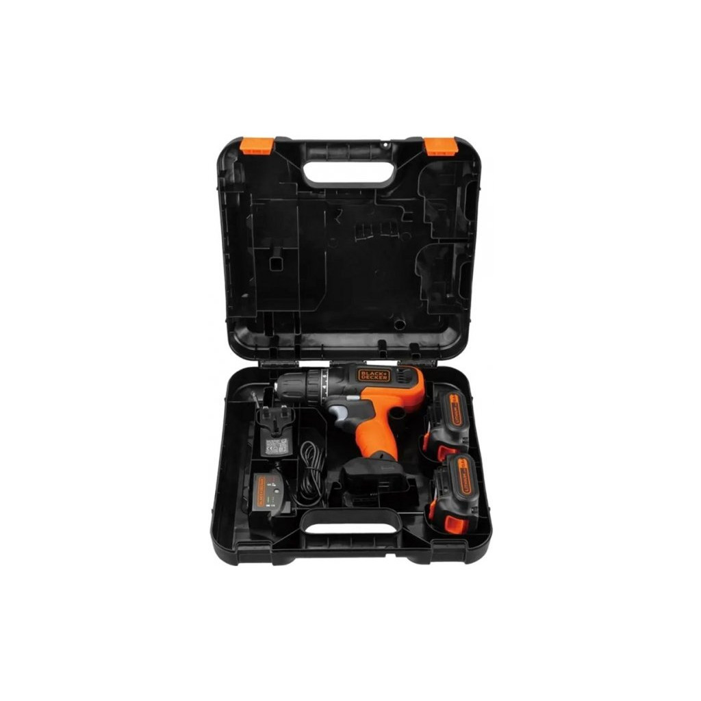 Шуруповерт Black&Decker FatMax, Li-lon 18 В, 26 Нм, 2 АКБ + ЗП, кейс (BCD7122CK) - зображення 2