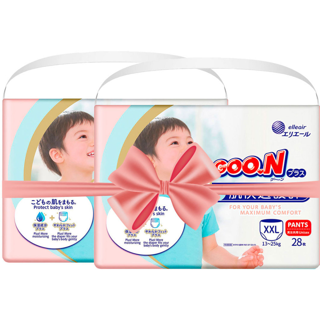 Підгузки GOO.N Plus для дітей 13-25 кг розмір XXL унісекс 56 шт (21000634-2) - зображення 1