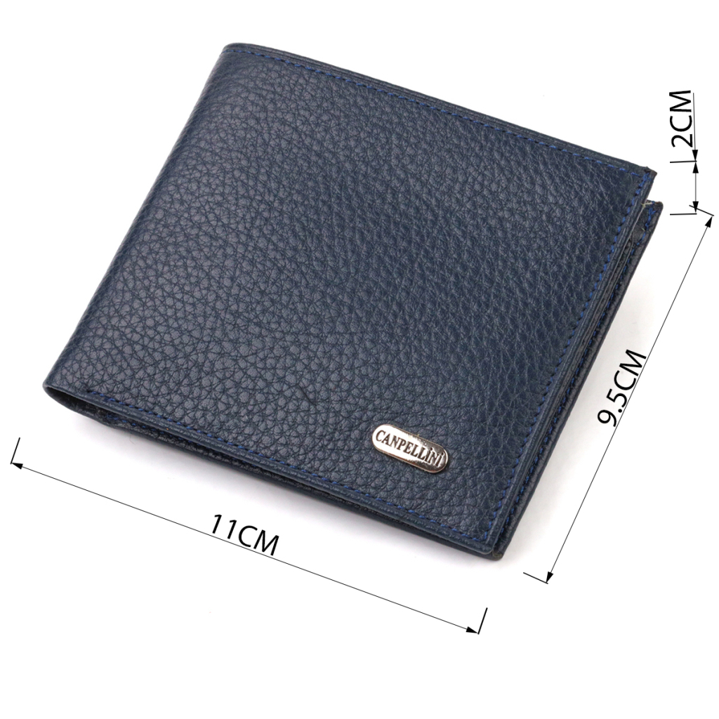 Портмоне Canpellini З натуральної шкіри флотар Синє (21787) - зображення 3