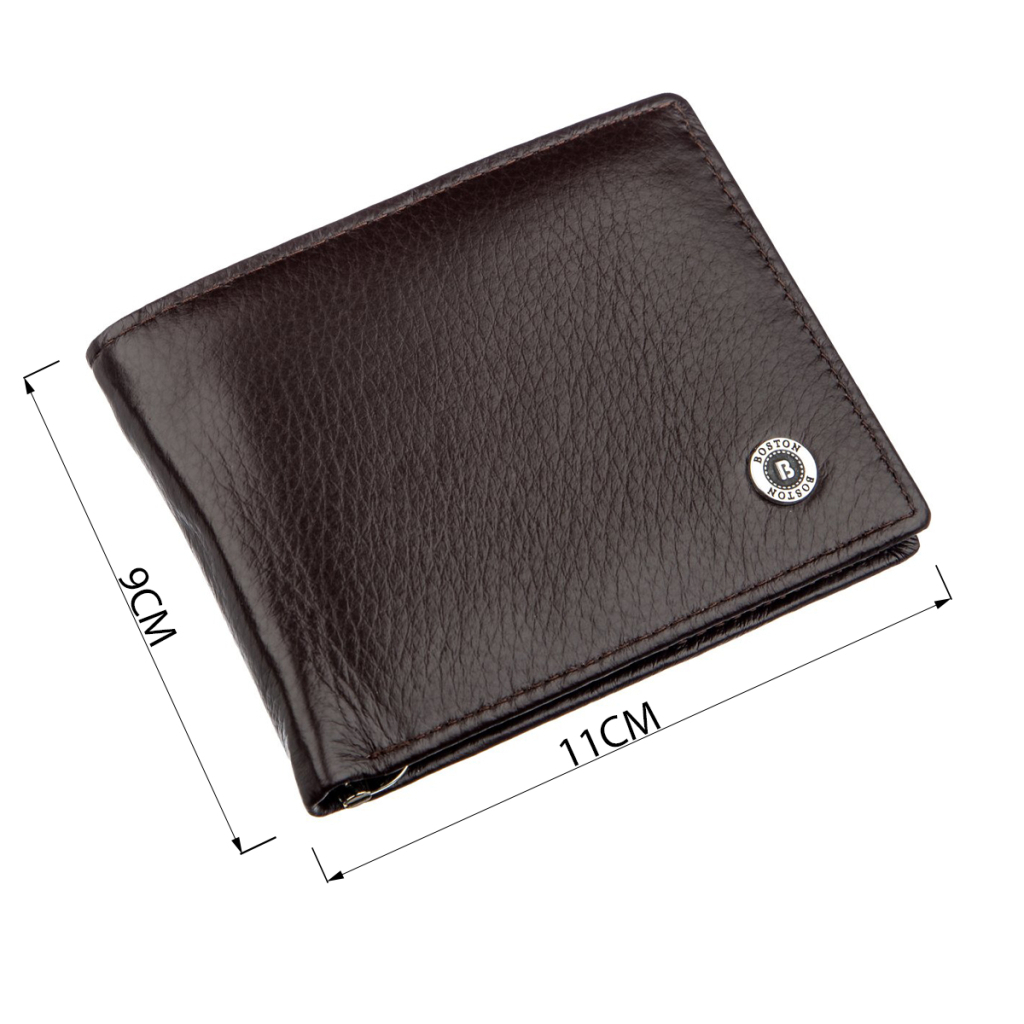 Портмоне Boston Із затискачем для купюр Коричневе (18827) - зображення 3