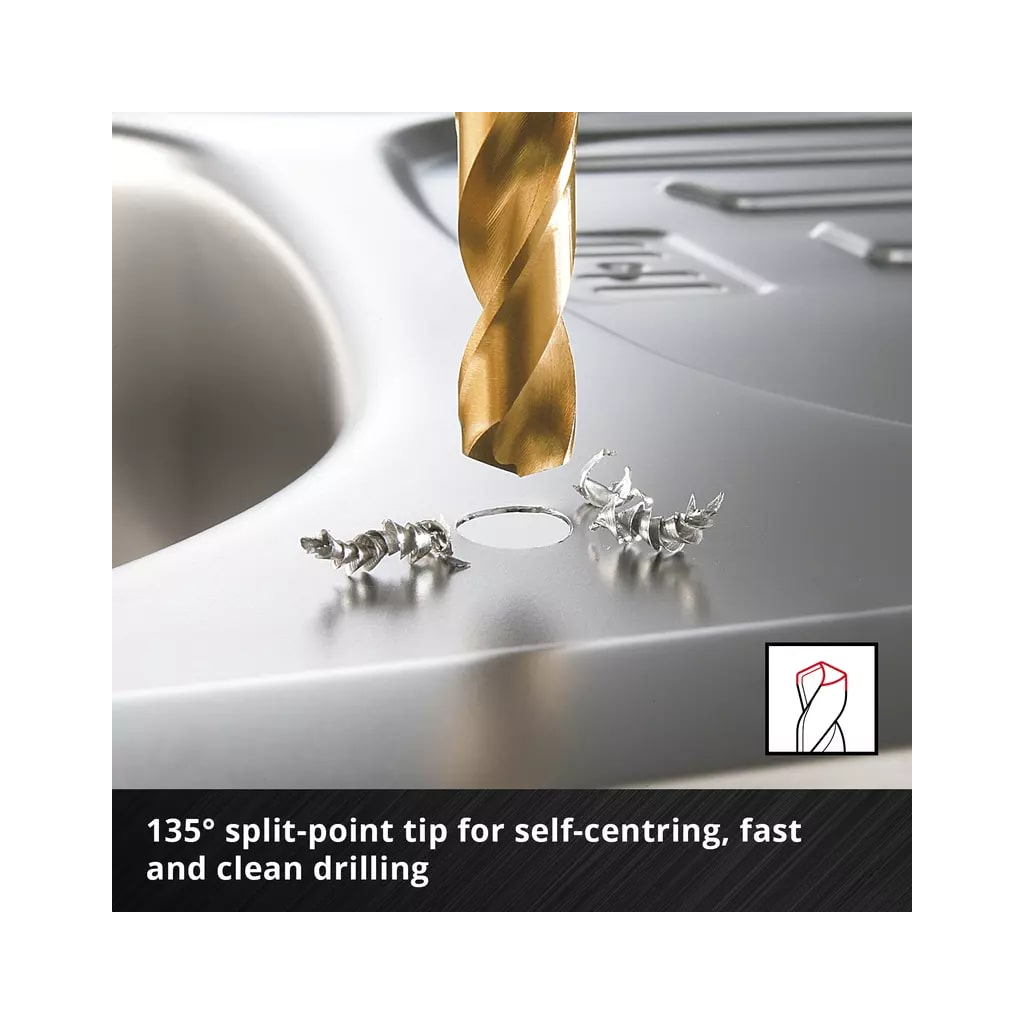 Набір свердл Einhell по металу 19шт, 1-10мм, кейс (427019) - зображення 2