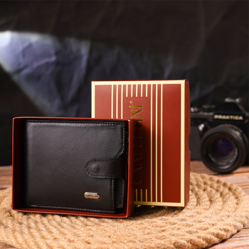 Гаманець Canpellini З натуральної шкіри Чорний (21505) - зображення 9