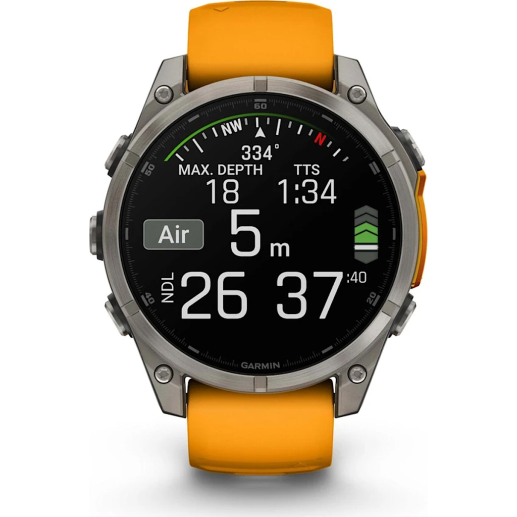 Смарт-годинник Garmin fenix 8 47mm, AMOLED, Saph, Ti/Bare/Grpht, SparkOrg/GrphtBd, (010-02904-11/010-02904-19) - зображення 9