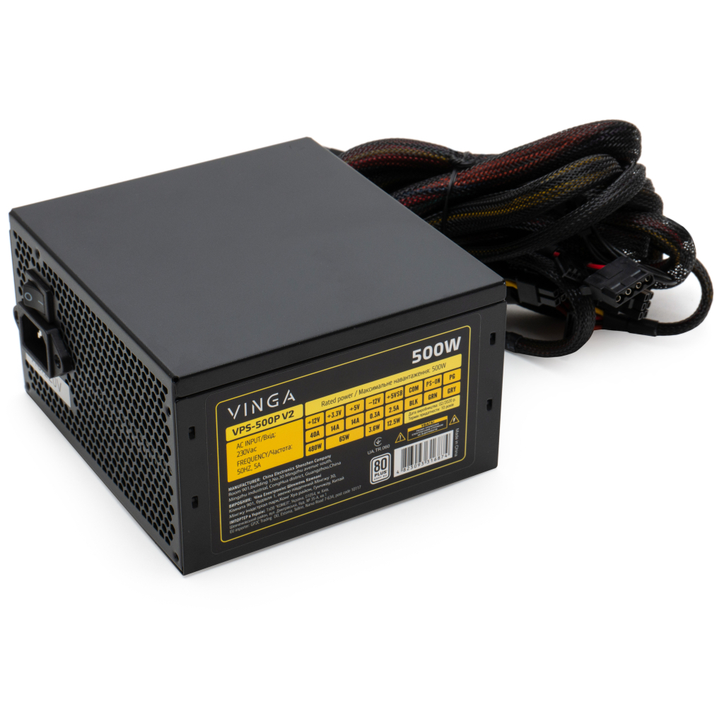 Блок живлення Vinga 500W (VPS-500PV2) - изображение 1
