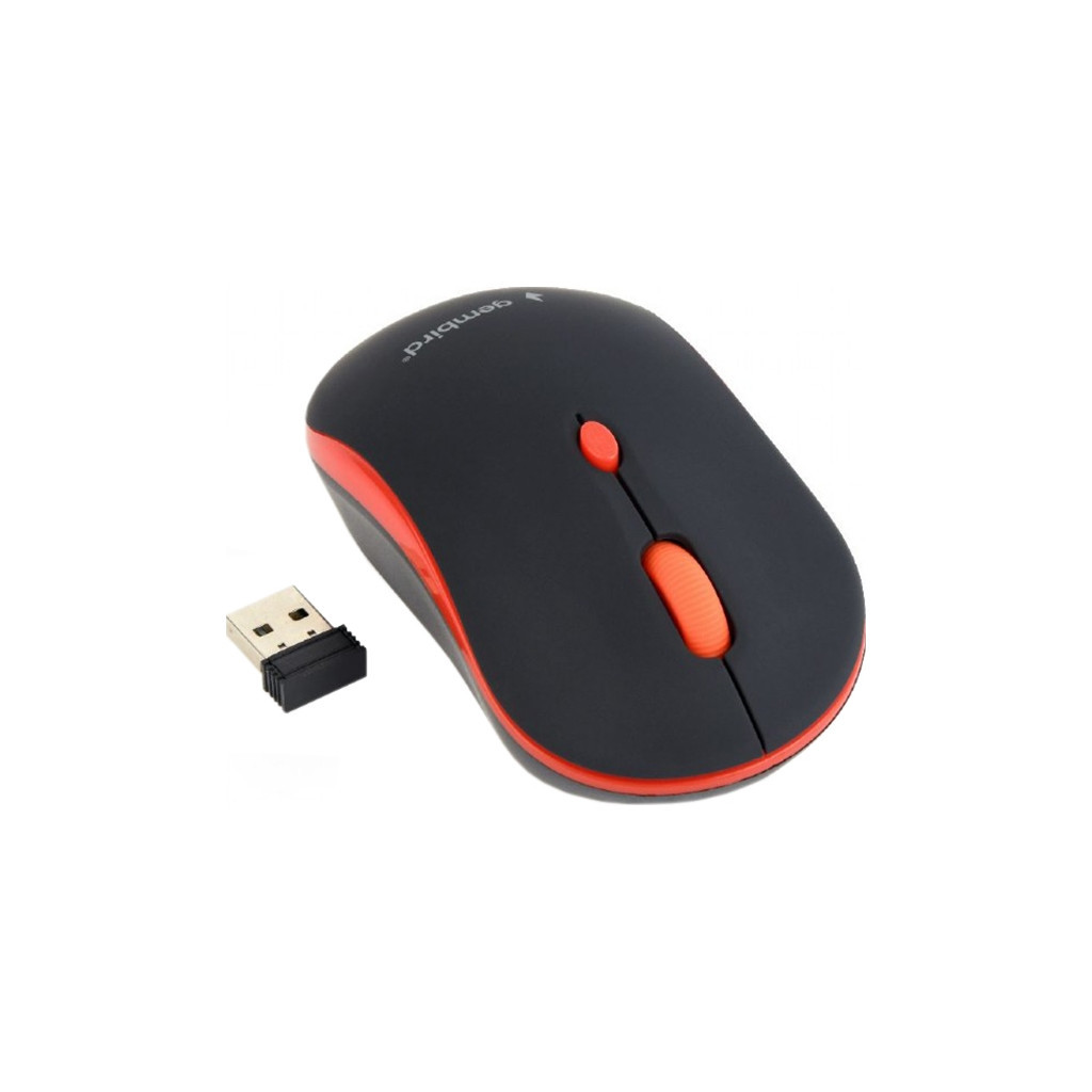Мишка Gembird MUSW-4B-03-R Black+Red (MUSW-4B-03-R) - зображення 1
