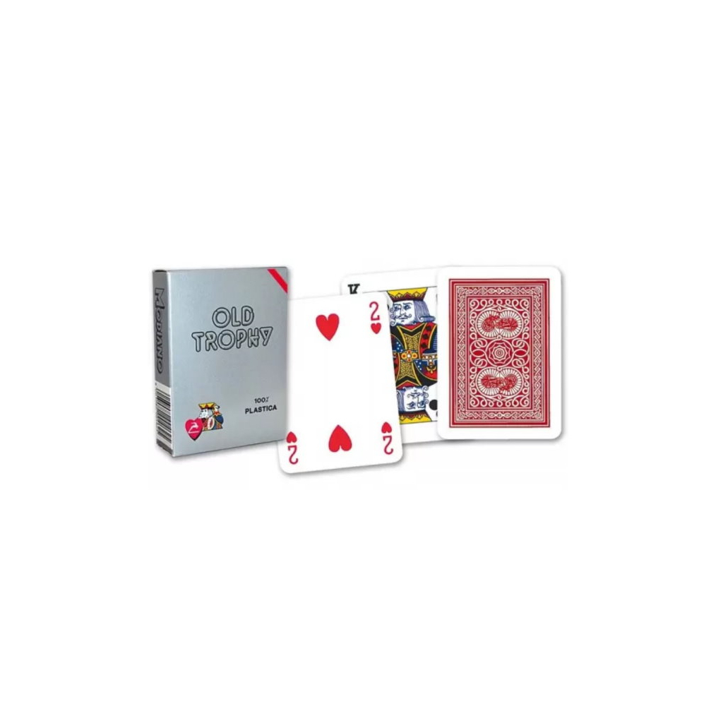 Гральні карти Modiano Old Trophy Moto 100 Plastic (red) (00462) - зображення 2