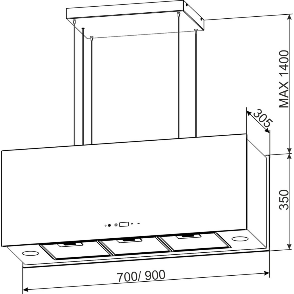 Витяжка кухонна GRANADO Segovia 4914-1200 black glass (GCH859411) - изображение 11