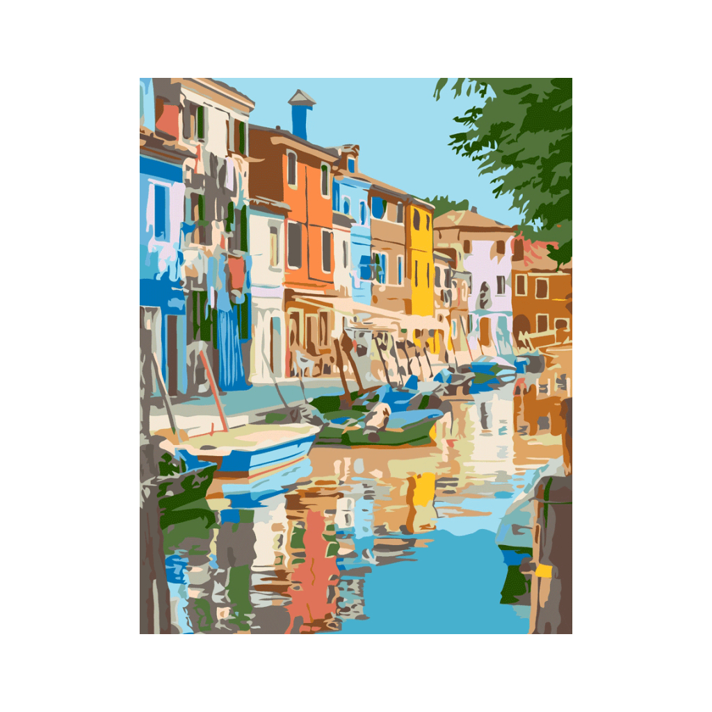 Картина по номерам Rosa Start Місто на воді 35х45 см (4823098518655) - зображення 1