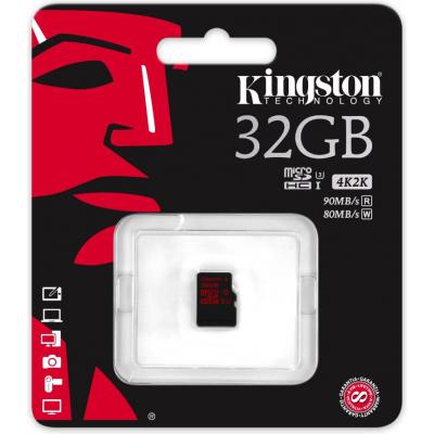Карта пам'яті Kingston 32GB microSD Class10 UHS-I U3 (SDCA3/32GBSP) - зображення 3
