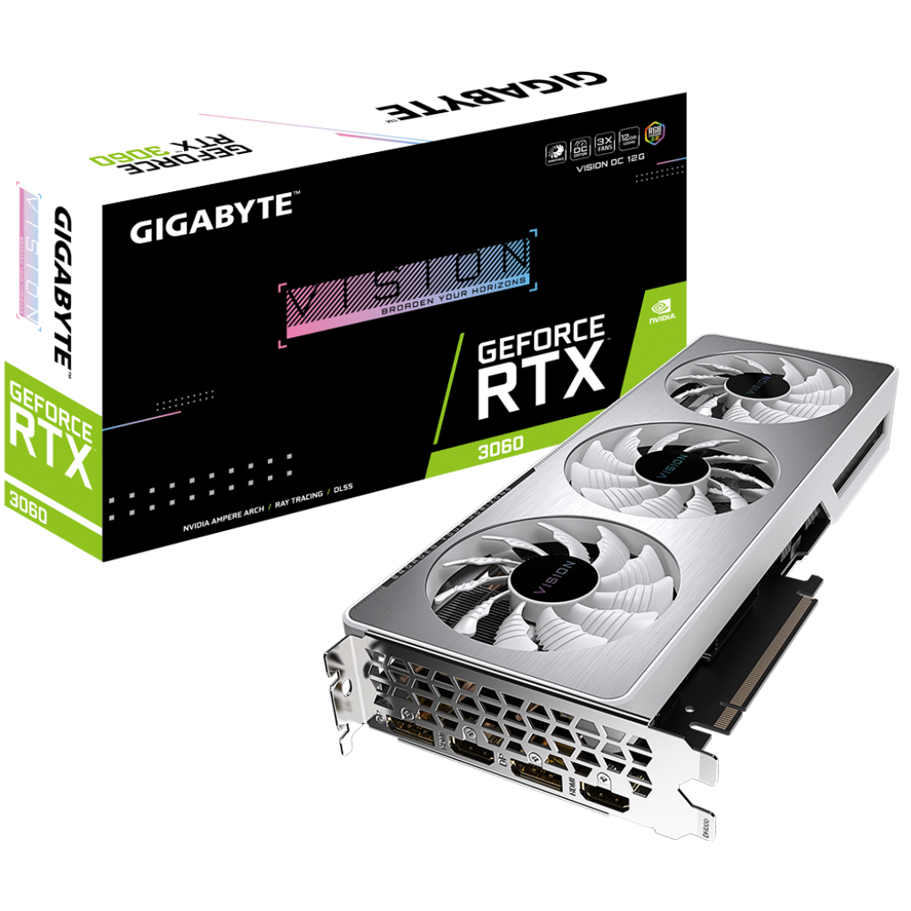 Відеокарта GIGABYTE GeForce RTX3060 12Gb VISION OC 2.0 LHR (GV-N3060VISION OC-12GD 2.0) - зображення 1