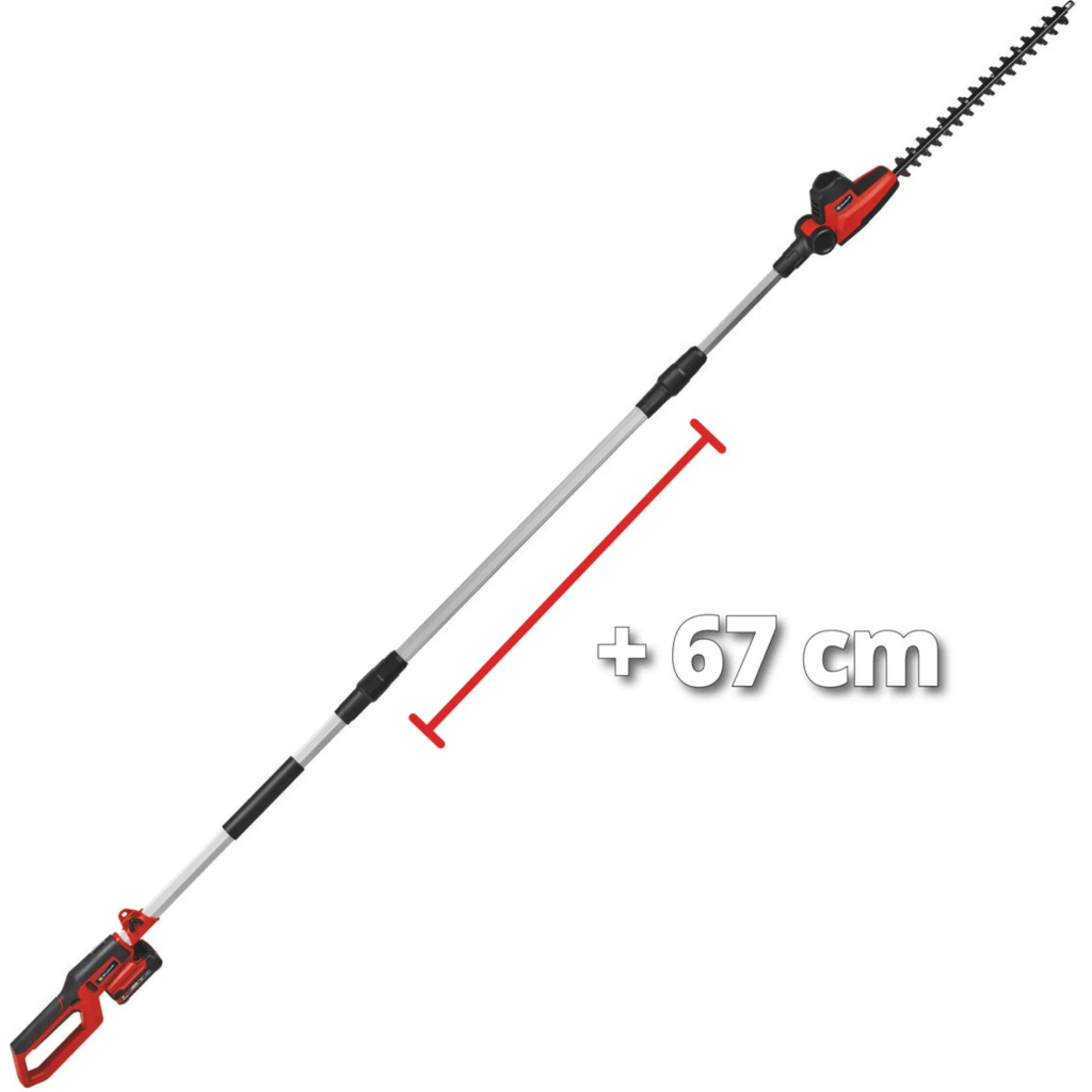Кущоріз Einhell телескопічний GC-HH 18/45 Li T - Solo PX, 18V, 450м, 3.5кг (без АКБ та ЗП) (3410585) - зображення 7