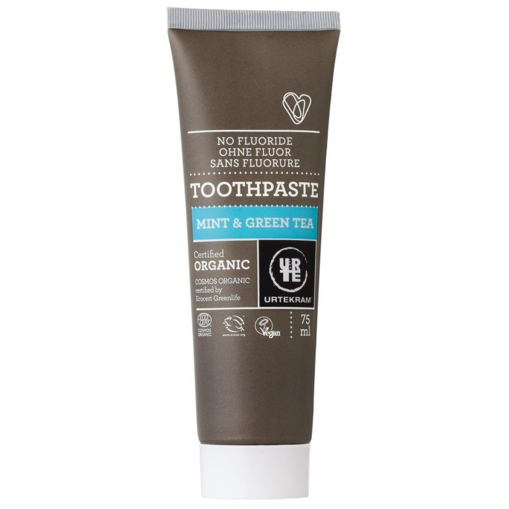 Зубна паста Urtekram органічна Зелений чай/м'ята 75 мл (83783) - зображення 1