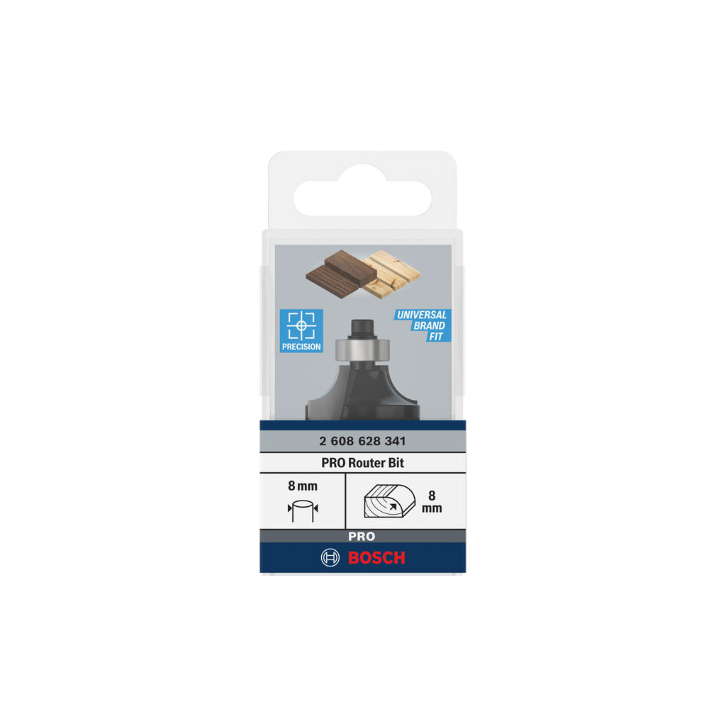 Фреза Bosch Professional карнизна, Std, S8, R8, L15.2 (2.608.628.341) - зображення 2