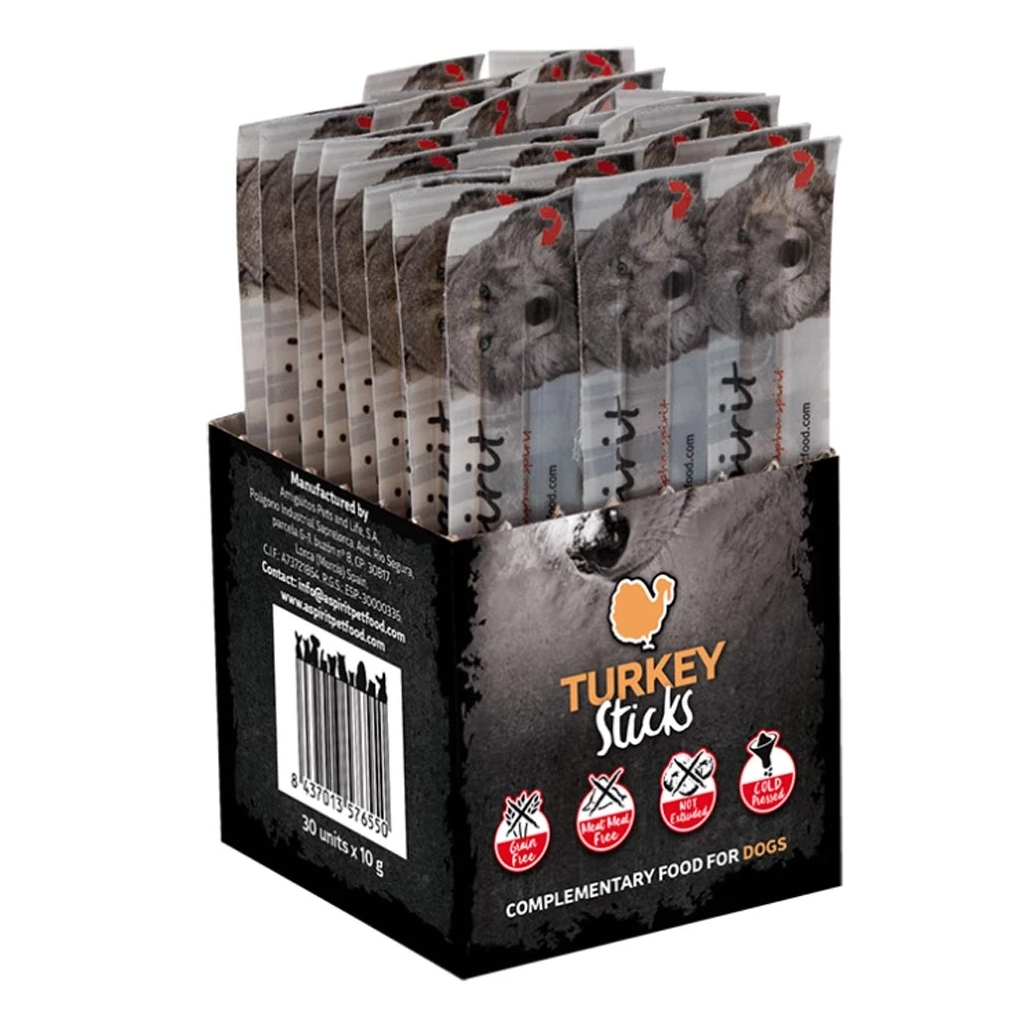 Ласощі для собак Alpha Spirit Dog Sticks Turkey 300 г 30 шт (8436586310615) - зображення 1