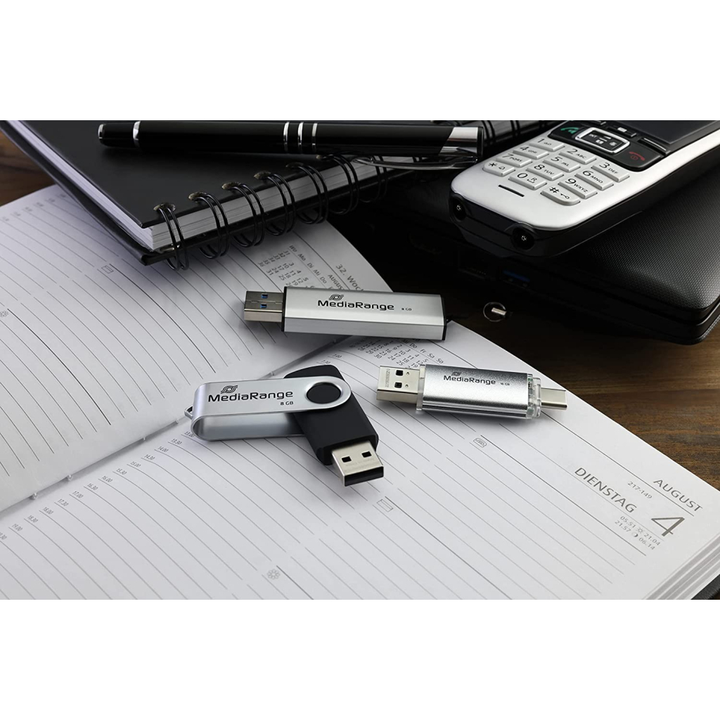 USB флеш накопичувач Mediarange 32GB Silver USB 3.0 / Type-C (MR936) - зображення 4