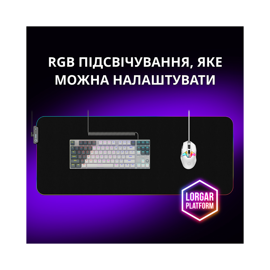 Клавіатура Lorgar Azar 514TKL RGB Mechanical USB UA Black/Grey (LRG-GK514TKL-BK-UA) - зображення 9