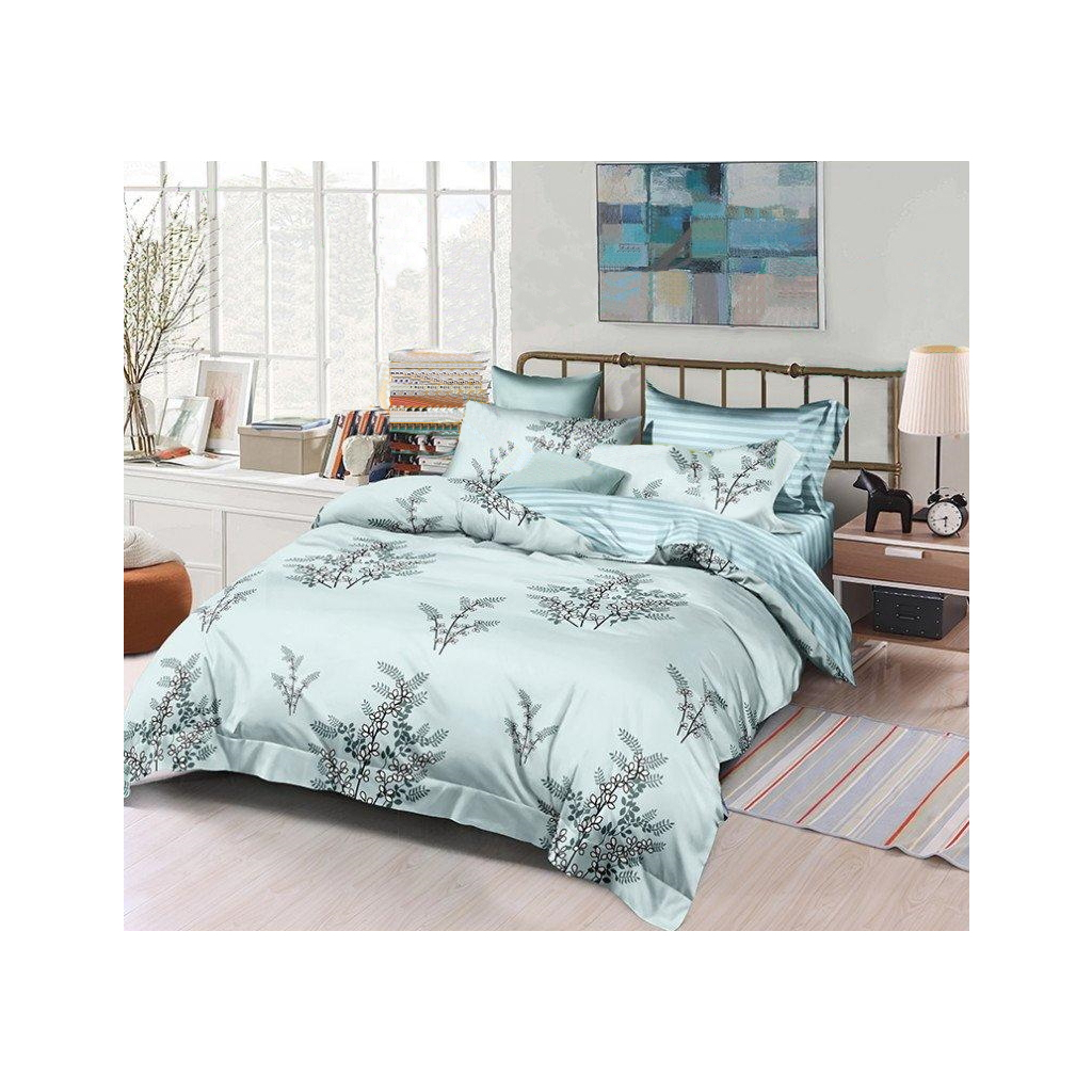 Простирадло MirSon Сатин Premium 22-1159 Hadrinn 200x220 см (2200001982567) - зображення 1