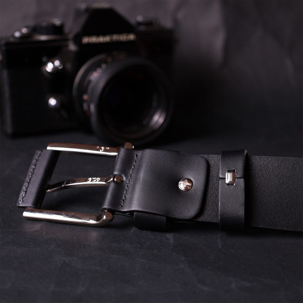 Ремінь Grande Pelle Під джинси з натуральної шкіри Чорний (11685) - зображення 9