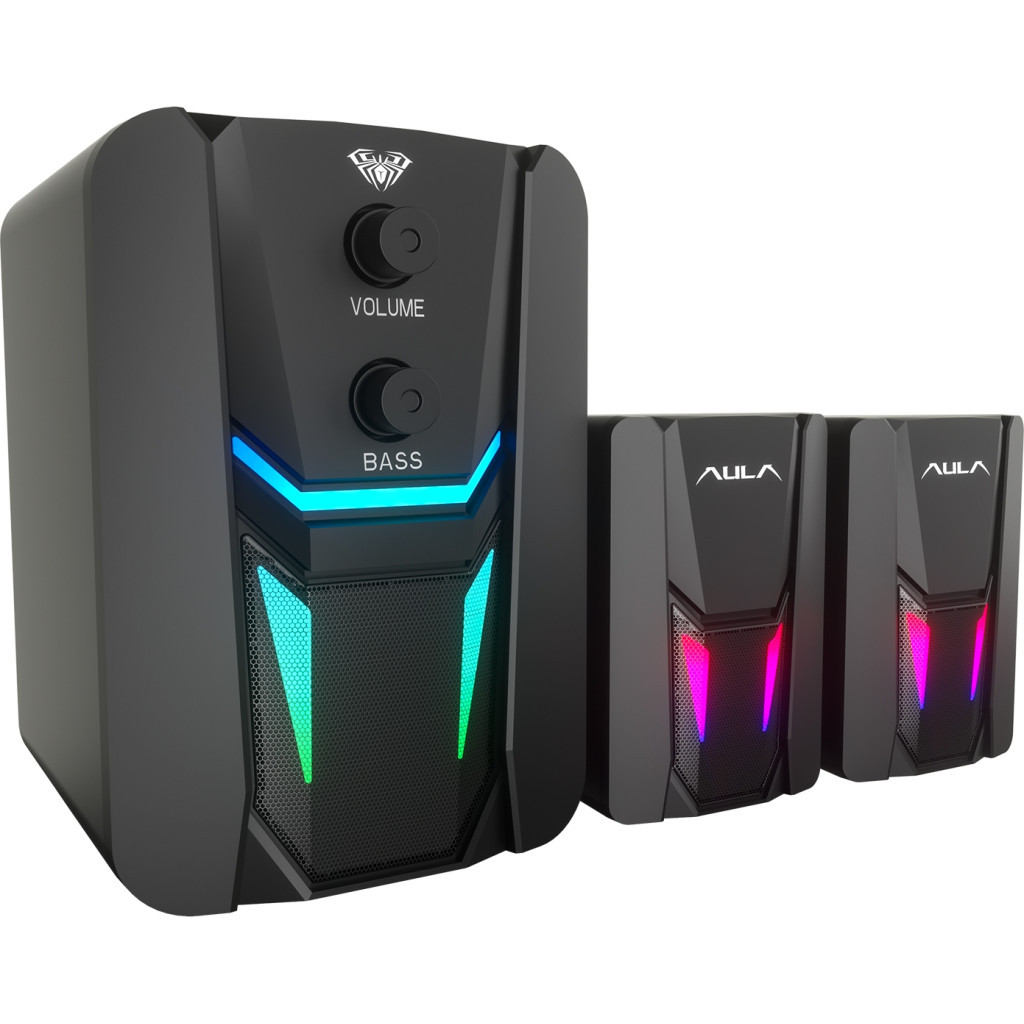 Акустична система Aula N-189 2.1 Led USB Black (6948391265070) - зображення 5
