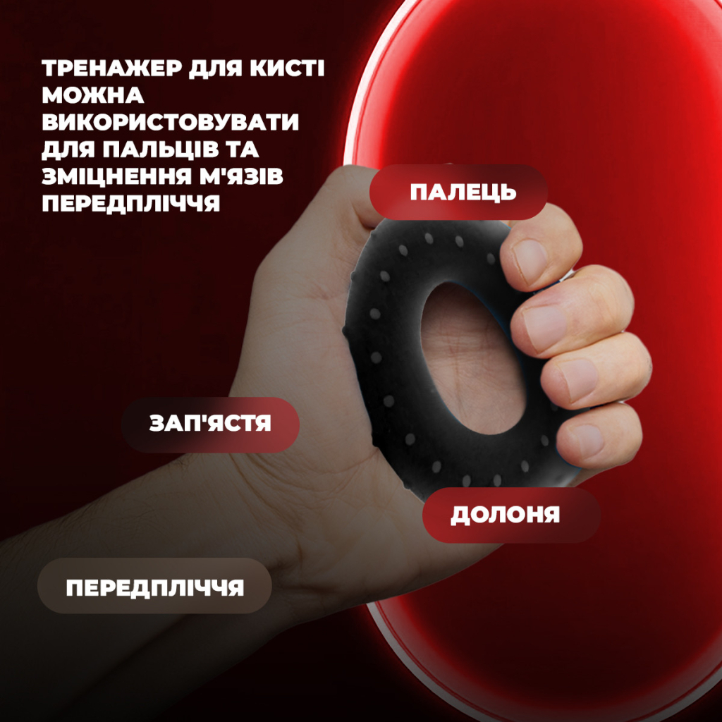 Еспандер PowerPlay PP-4338 Hand Grip Hard 30 кг Чорний (PP_4338_Black_30kg) - зображення 8