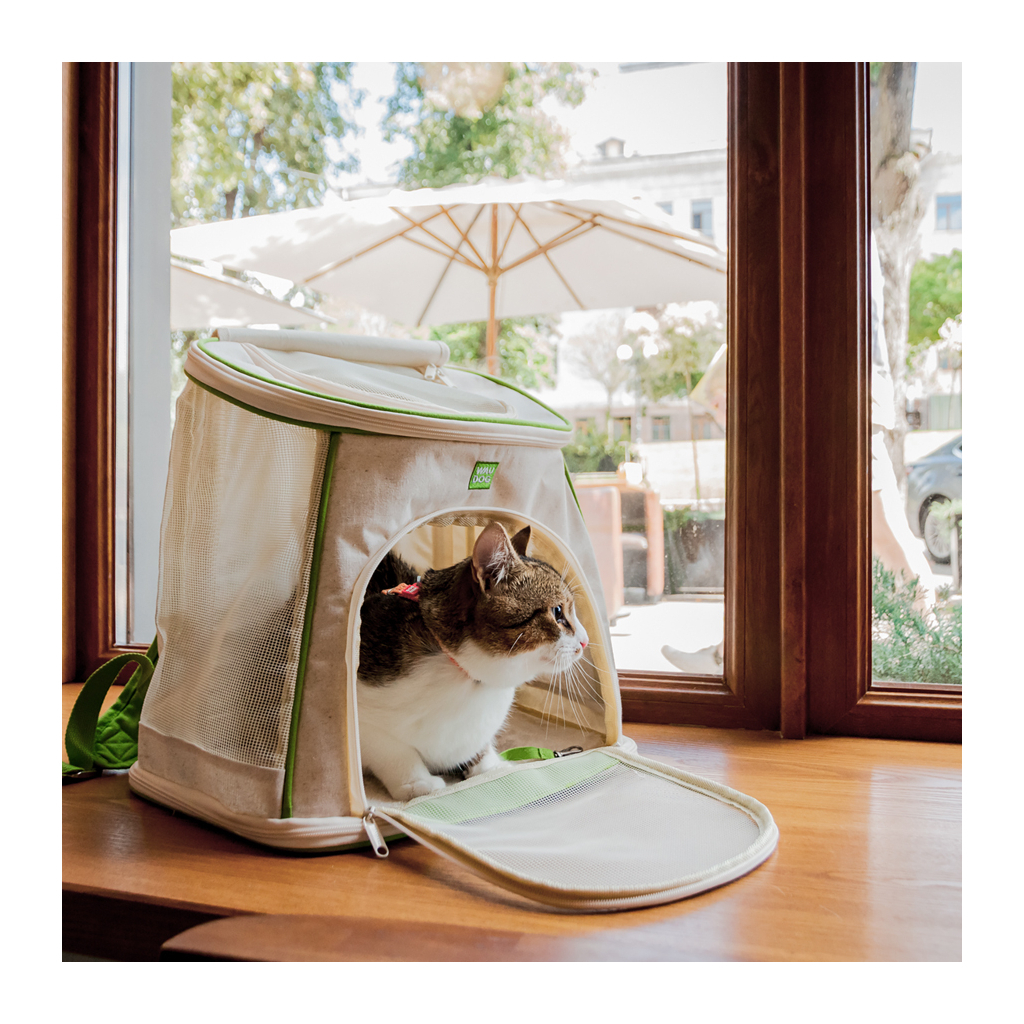 Переноска для тварин WAUDOG Relax Eco 40х40х26 см для котів та дрібних порід собак до 8 кг (9985) - изображение 7