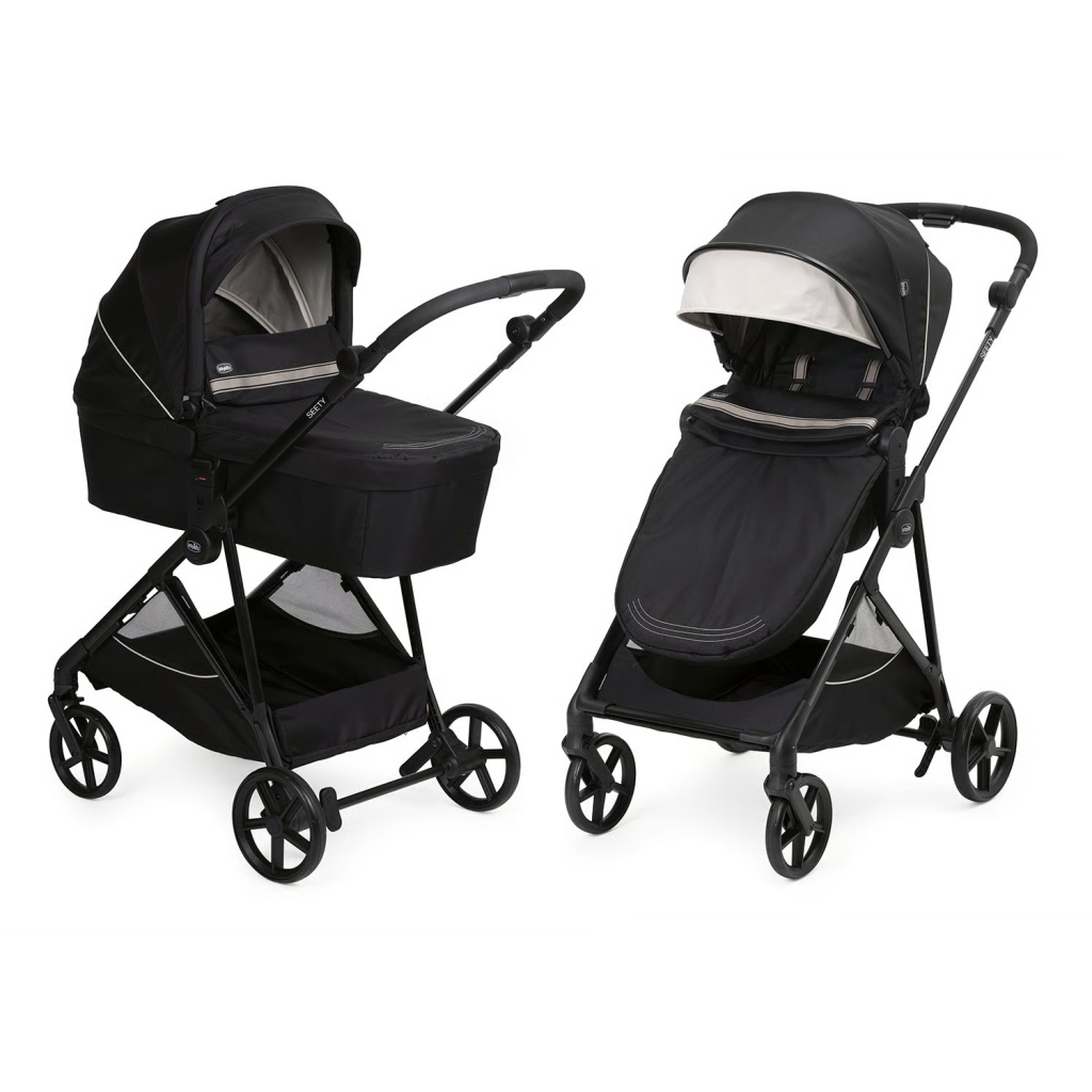 Коляска Chicco 2 в 1 Seety Чорна (2900990873845) (87097.07.01) - зображення 1