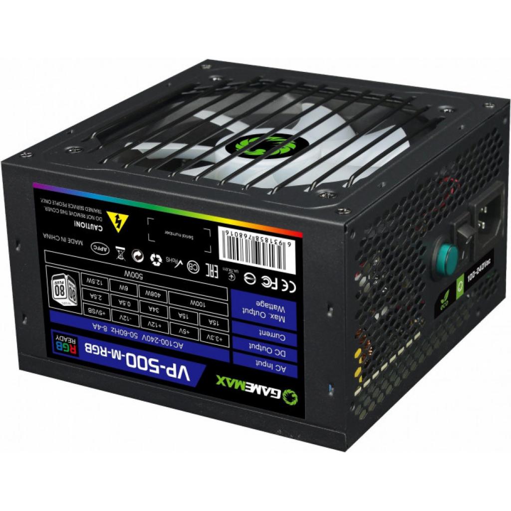 Блок живлення Gamemax 500W (VP-500-M-RGB) - изображение 3