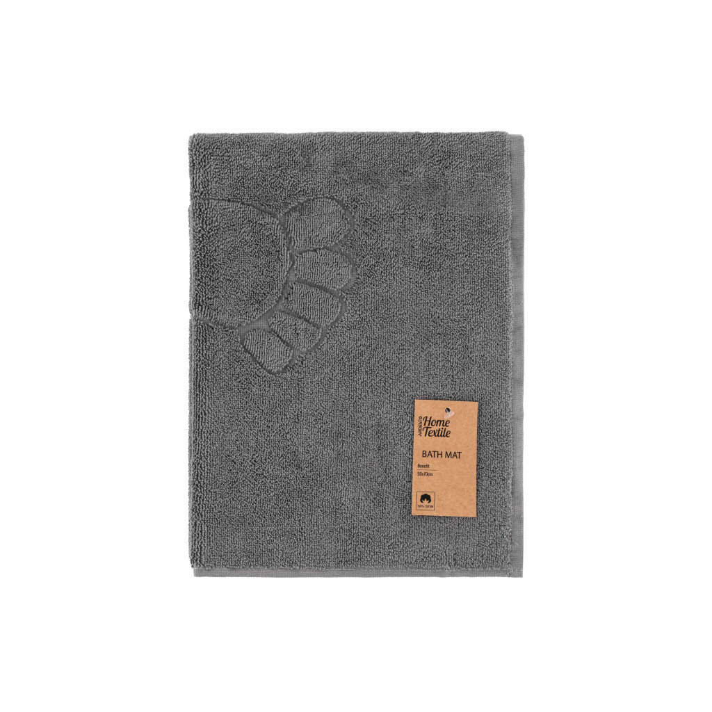 Рушник Ardesto для ніг махровий Benefit 100% бавовна сірий 50х70 см (ART2457SG) - изображение 1