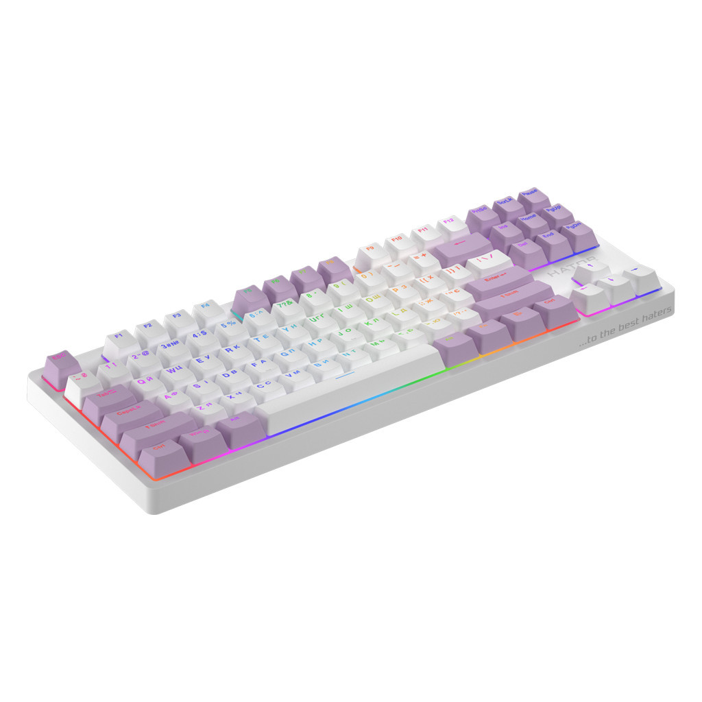 Клавіатура Hator Rockfall 2 Mecha Signature Edition USB White/White/Lilac (HTK-521-WWL) - зображення 3