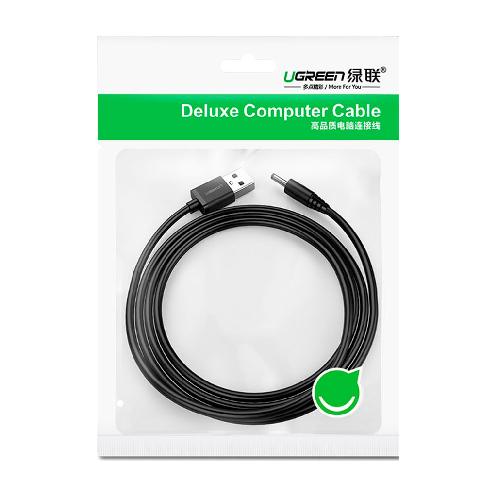 Кабель живлення USB to DC 3.5mm 5V 1.0m black Ugreen (10376) - зображення 3