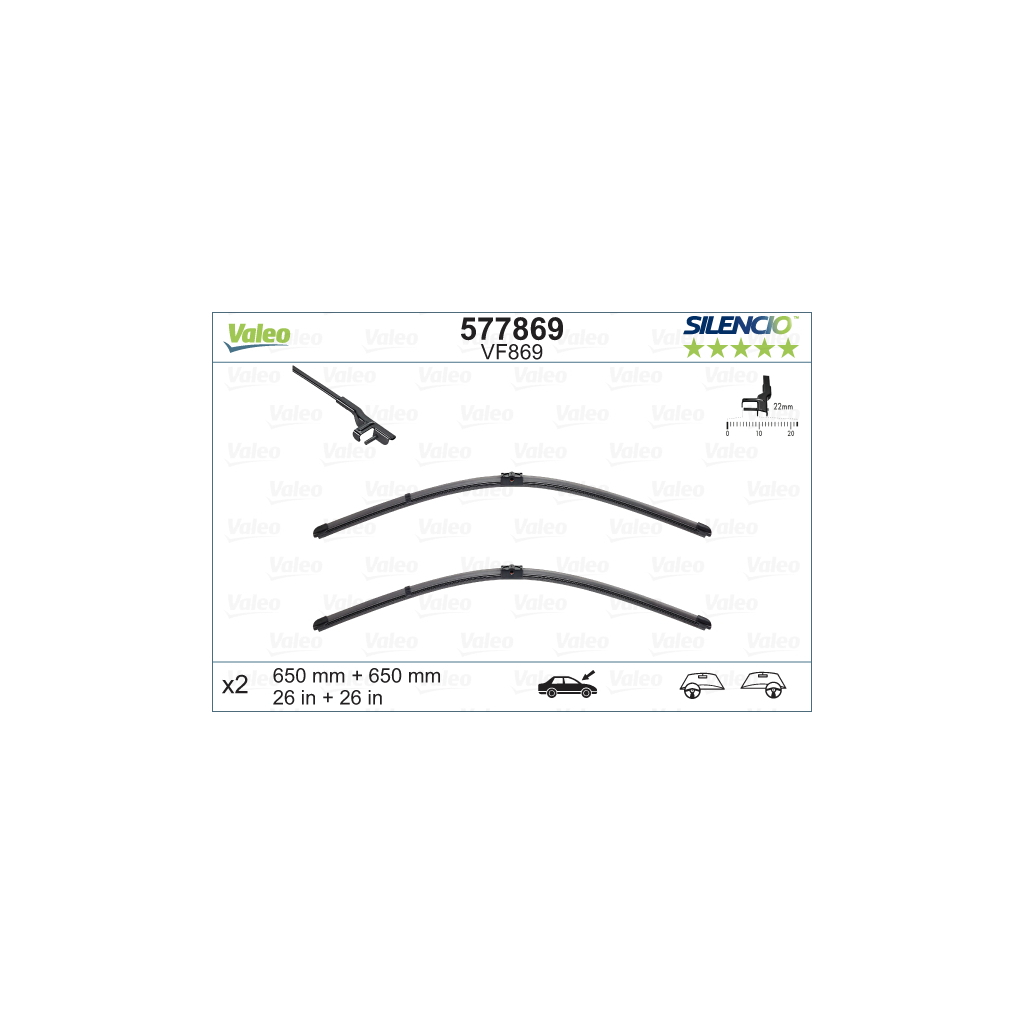Щітка склоочисника Valeo 577869 - зображення 1
