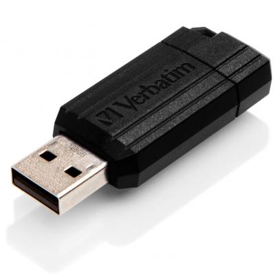USB флеш накопичувач Verbatim 128GB PinStripe Black USB 2.0 (49071) - зображення 4