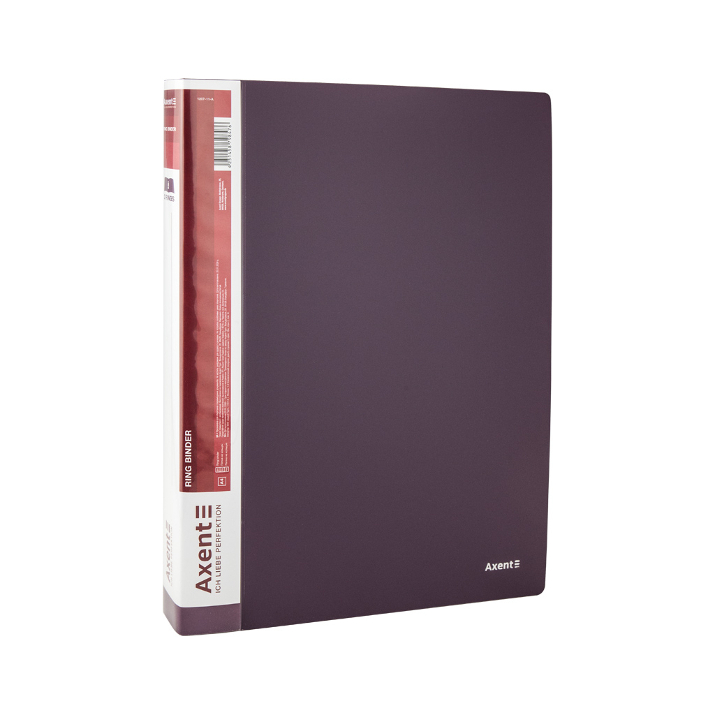 Папка на кільцях Axent А4 з 2-ма кільцями 700 мкм 25 мм Сливова (1207-11-A) - зображення 1