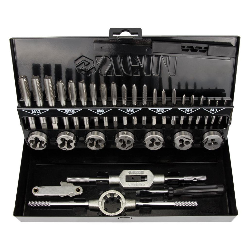 Набір мітчиків і плашок Sigma 32 предмети, металевий кейс (1643191) - зображення 1