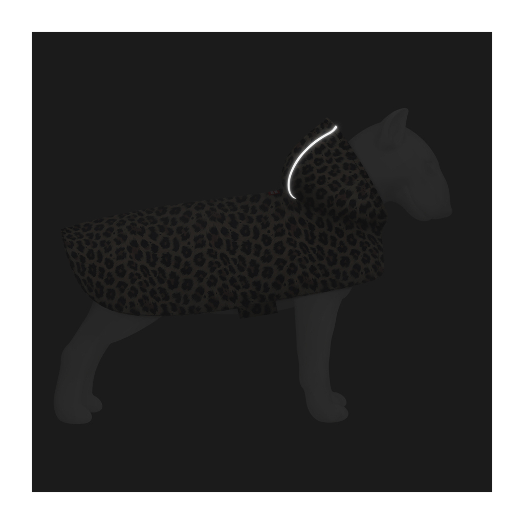 Дощовик для тварин WAUDOG Clothes Накидка з капюшоном Леопард XXS (354-4066) - зображення 5