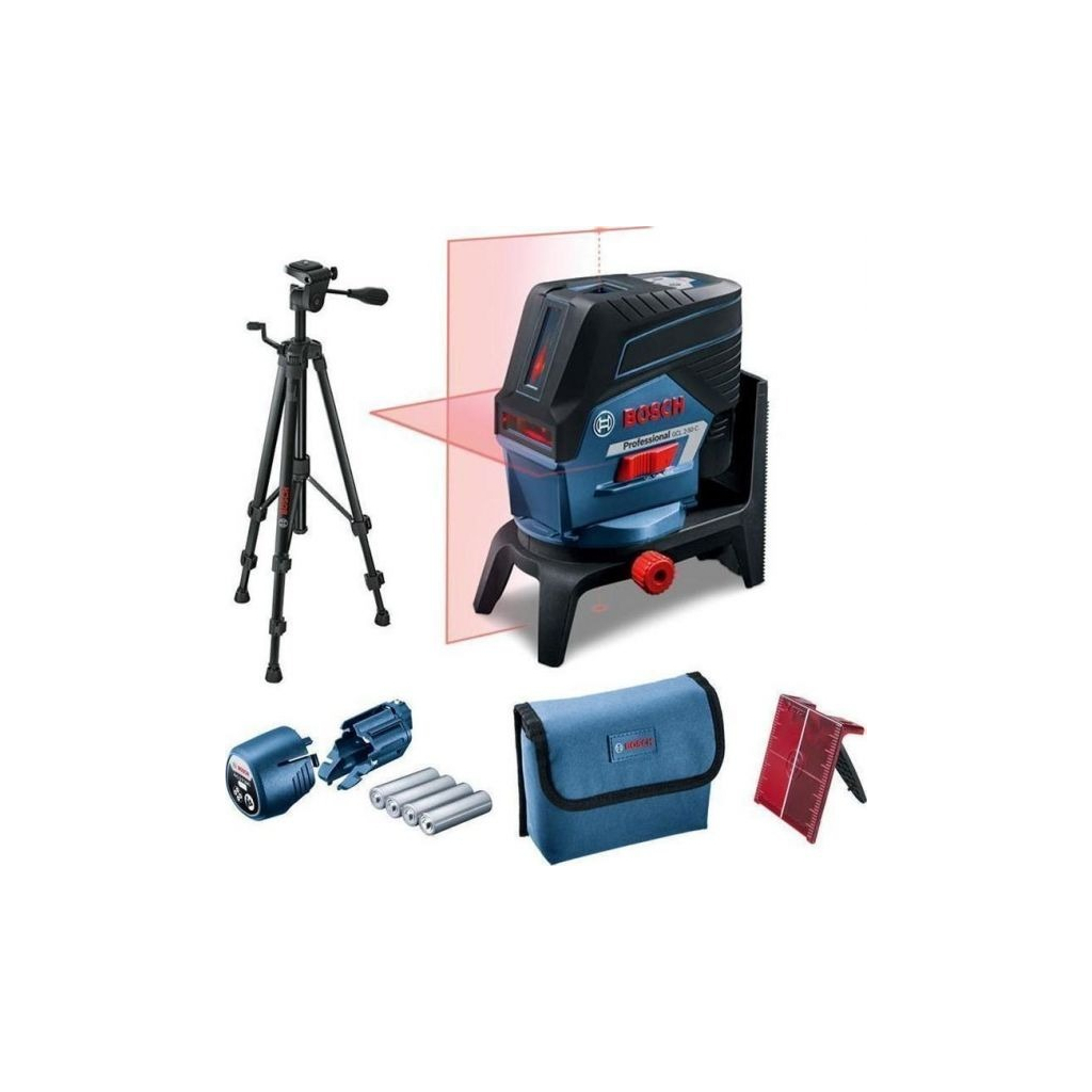 Лазерний нівелір Bosch Professional GCL2-50C+RM2+BT150 до 10м, ±0.3мм/м, 4AAx1.5В, IP54, штативі, чохол, мішеннь (0.601.066.G02) - зображення 2