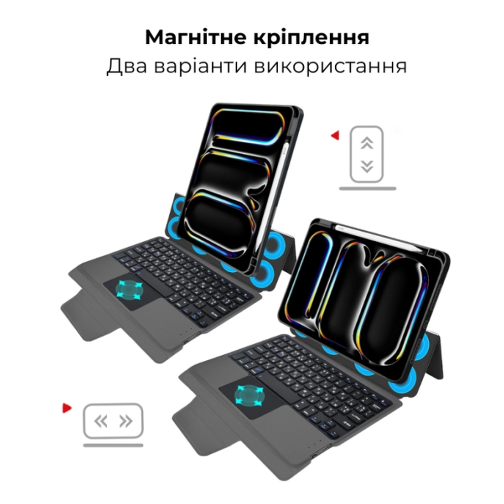 Чохол до планшета AirOn Premium iPad Pro 13 2024 + keyboard (4822352781231) - изображение 8