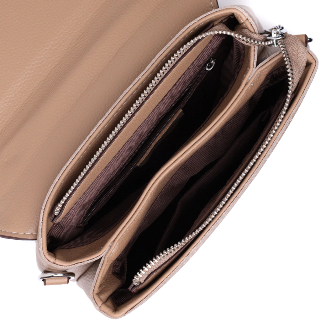 Сумка Vintage Жіноча сетчел із натуральної шкіри Бежева (22292) - зображення 7