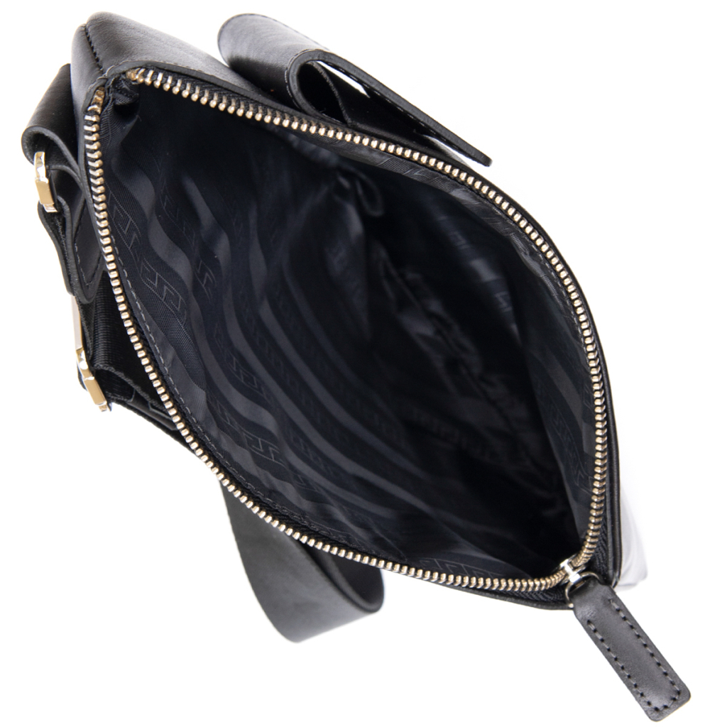 Сумка Grande Pelle Шкіряна через плече Чорна (11439) - зображення 6