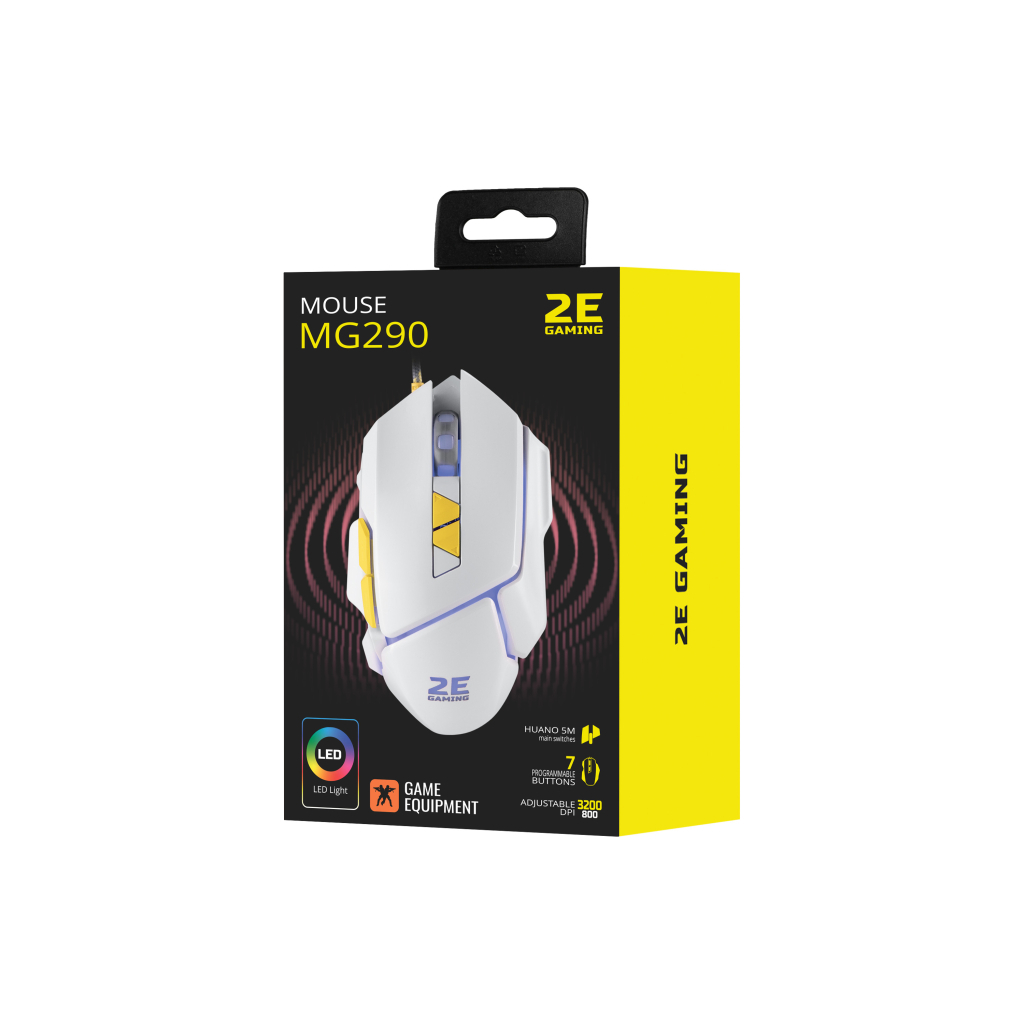 Мишка 2E Gaming MG290 LED USB White (2E-MG290UWT) - зображення 2