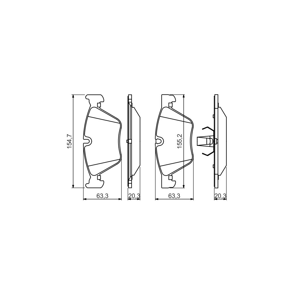 Гальмівні колодки Bosch 0 986 494 705 - зображення 3