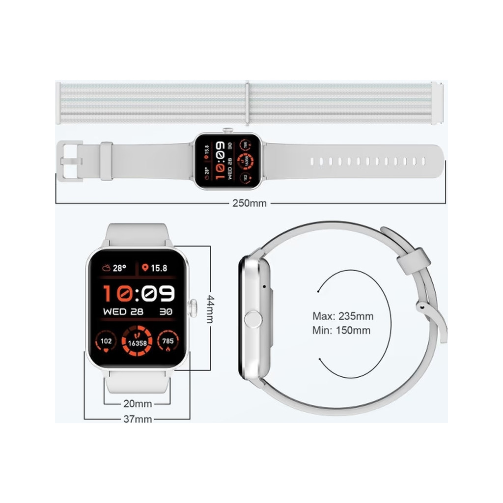 Смарт-годинник Blackview R50 Grey (6931548317531) - зображення 3