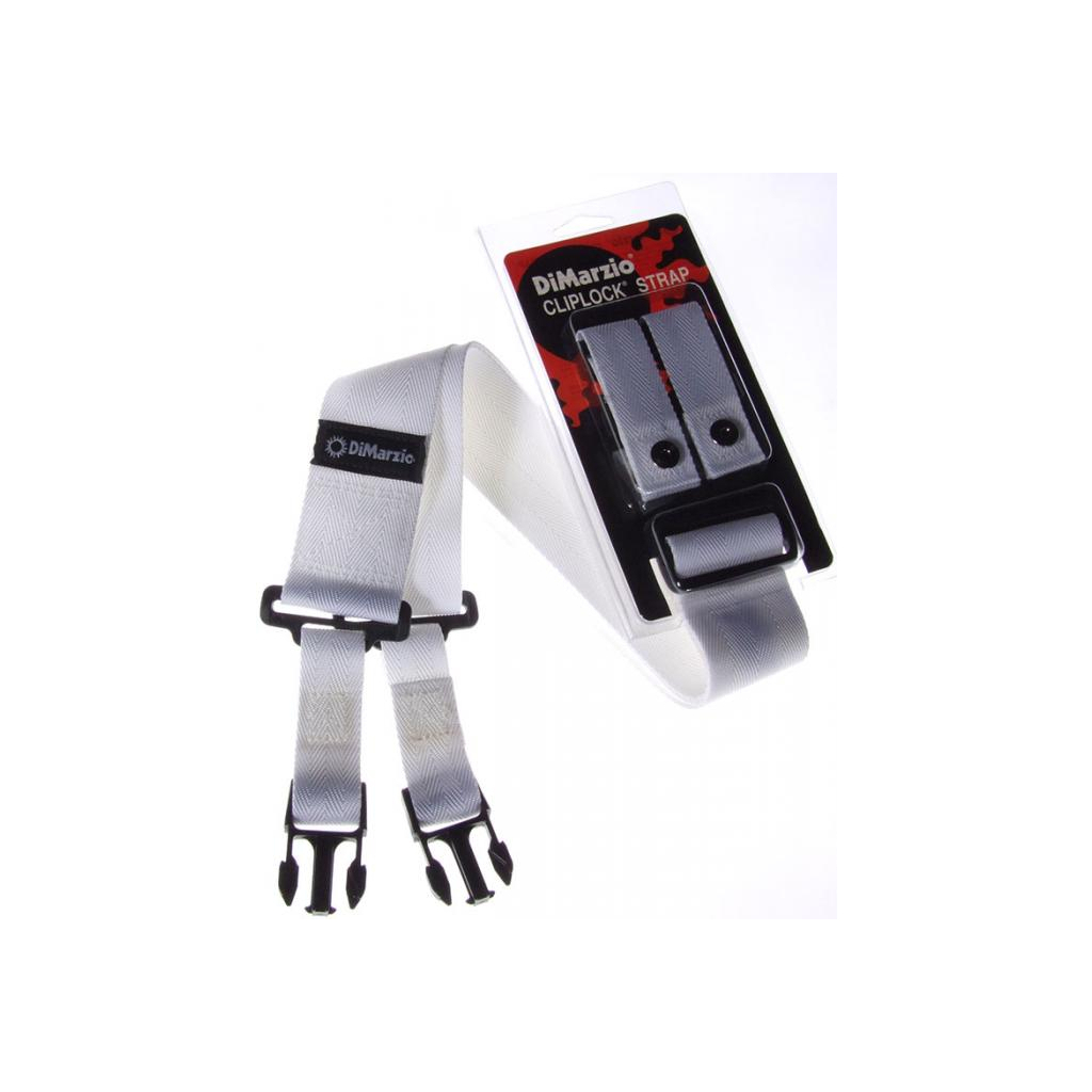Ремінь для гітари DiMarzio 2 Inch Nylon ClipLock White (DD2200W) - зображення 3